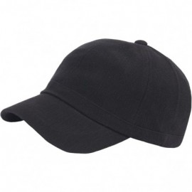 Baseball Caps Ball Cap Plain Empty Short Bill Design Baseball Hat Truckers - Black - CM180CNY3IE $22.18