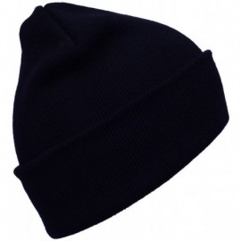 Skullies & Beanies Custom Hat Wool Cuffed Plain Beanie Warm Winter Knit Hats Skull Cap DIY Hat - Black - C118LXX2OXY $12.78