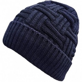 Skullies & Beanies Winter Warm Knitting Hats Wool Baggy Slouchy Beanie Hat Skull Cap - Blue - CQ1882R2TW4 $9.87