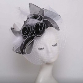 Sun Hats Women's Organza Kentucky Derby Tea Party Hat - Design 5 - Black - C918T6I3R62 $8.39