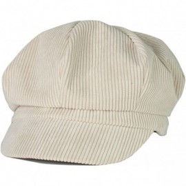 Newsboy Caps Unisex Cotton Corduroy Newsboy Cap Gatsby Ivy Hat - Beige - CA12LOAGLH1 $10.59