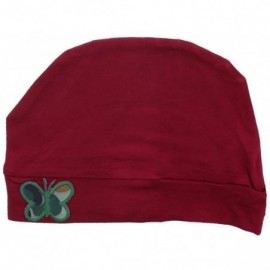 Skullies & Beanies Soft Chemo Cap Cancer Beanie with Green Camo Butterfly - Burgundy - C418LSMWTXN $14.19