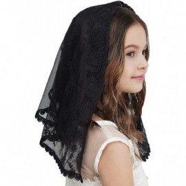 Headbands Veil for Girls Catholic Chapel Veil for Mass Catholic Mantilla F06 - Black Veil - C818NA2E8TM $7.50