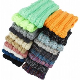 Cold Weather Headbands Womens Winter Warm Beanie Headband Soft Stretch Skiing Cable Knit Cap Ear Warmer Headbands - 11-ponyta...