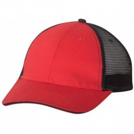 Baseball Caps Sandwich Trucker Cap - Red/Navy - CR182II5SL7 $6.88