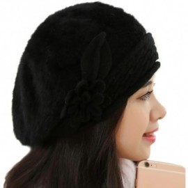 Berets New Women Slouch Baggy Winter Warm Soft Knit Crochet Hat - Black - C812NDUZIVT $10.16