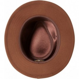 Cowboy Hats Genuine Suede Safari with Leather Band - Brown - C9112OG0E9H $52.11